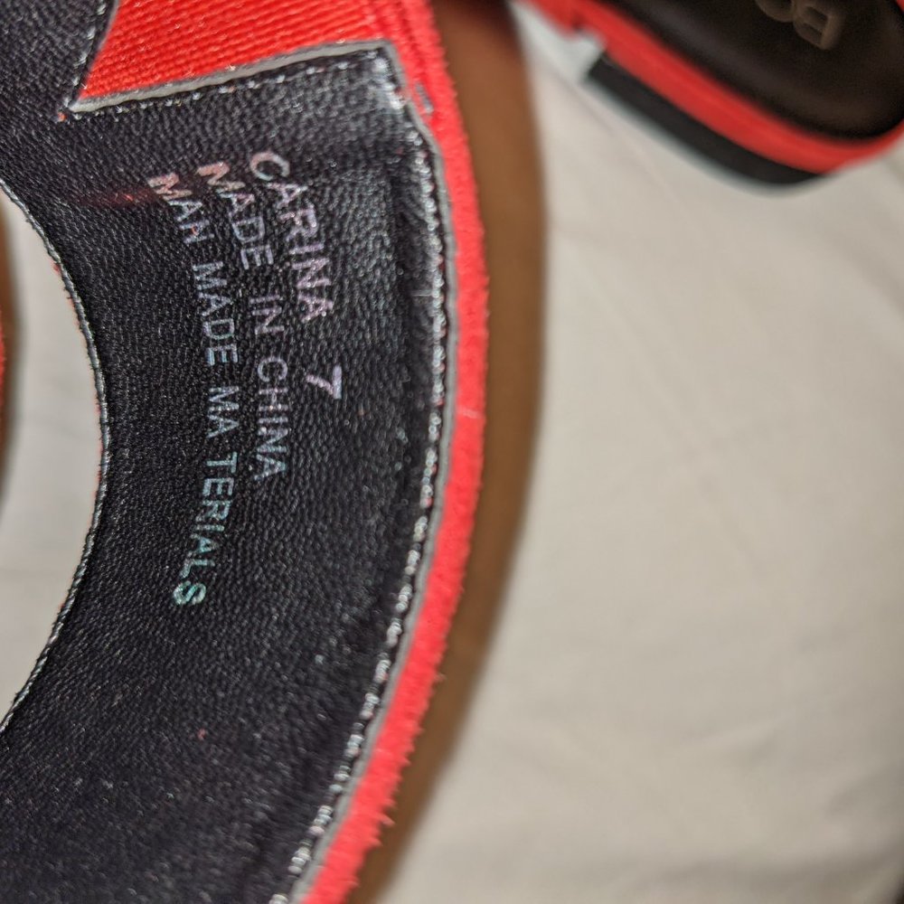 Nib Red Corky's Carina Slide Size 7 - image 7